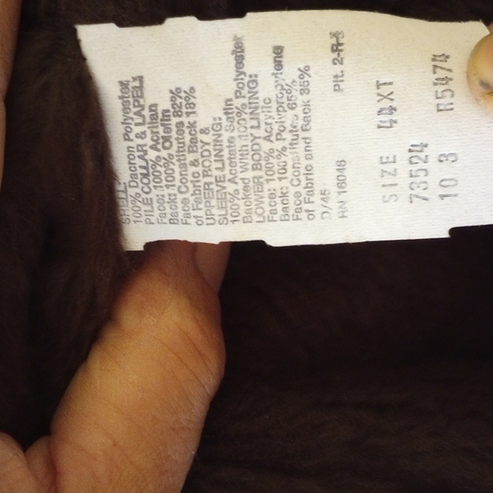 Sears, 44XT, Vintage Tan Winter Button-Down Coat - Picture 5 of 6